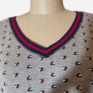 Tommy Hilfiger long sleeve nightgown with red and blue trim.  Sz Med